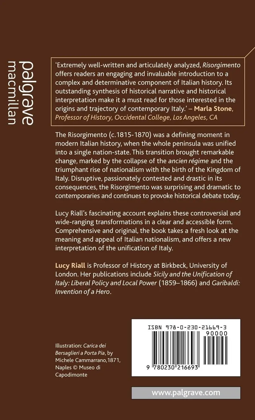 Rückseite: 9780230216693 | Risorgimento | The History of Italy from Napoleon to Nation-State