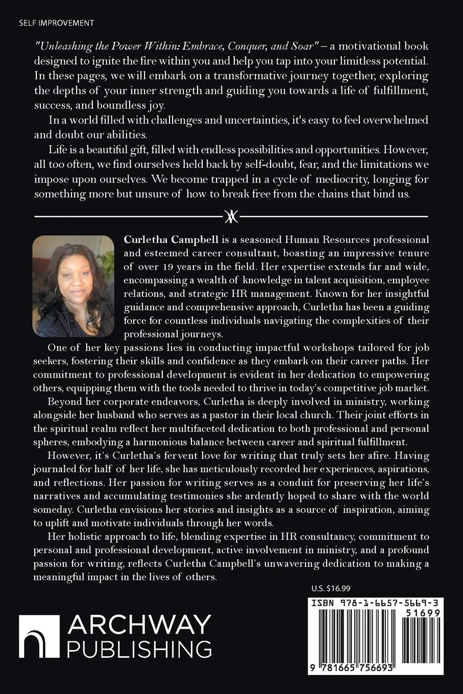 Rückseite: 9781665756693 | Unleash the Power Within; Embrace, Conquer and Soar | Campbell | Buch
