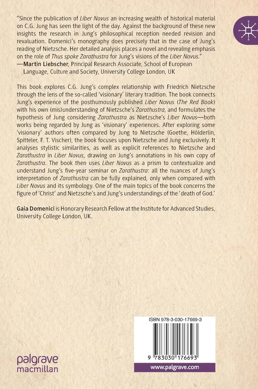 Rückseite: 9783030176693 | Jung's Nietzsche | Zarathustra, The Red Book, and "Visionary" Works