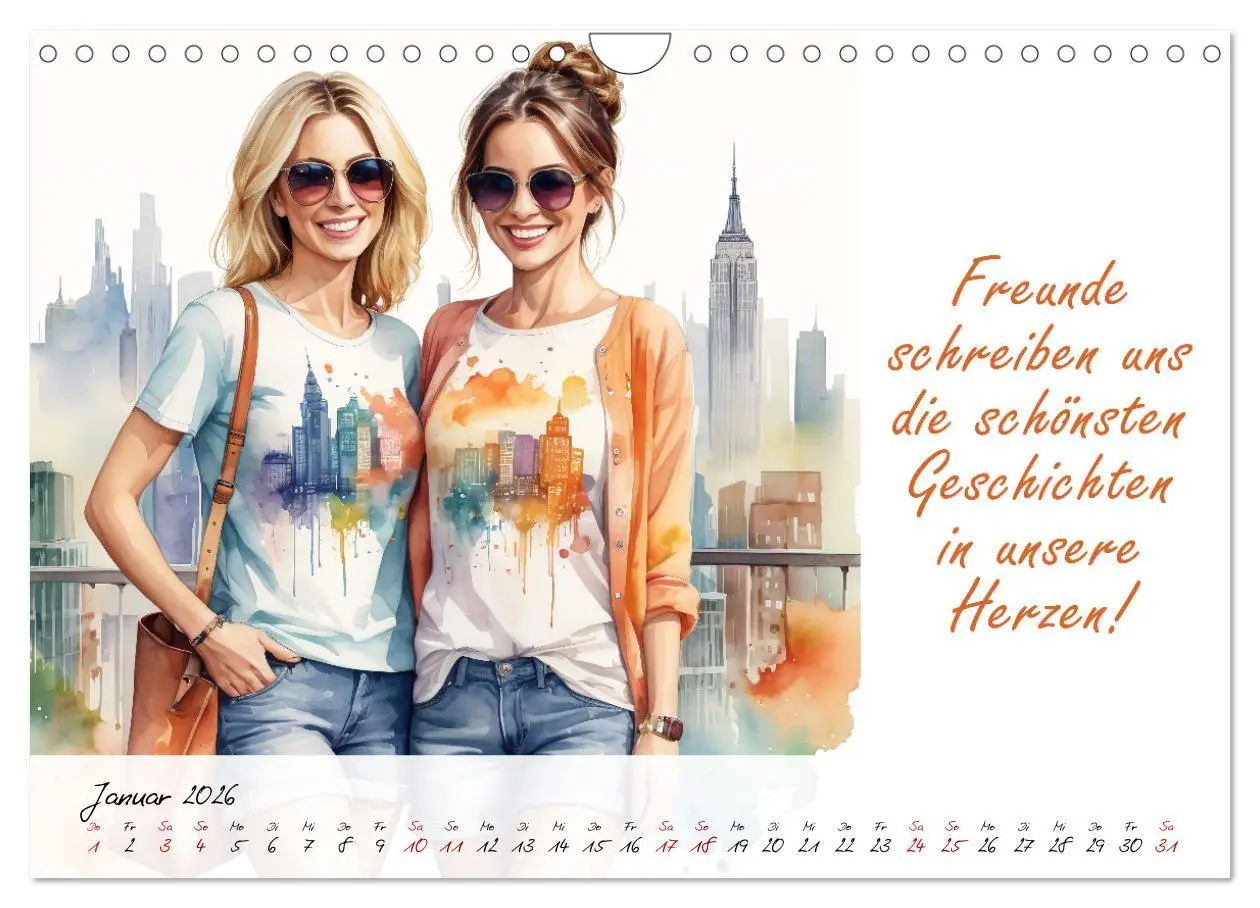 Bild: 9783457346693 | Beste Freundinnen (Wandkalender 2026 DIN A4 quer), CALVENDO...