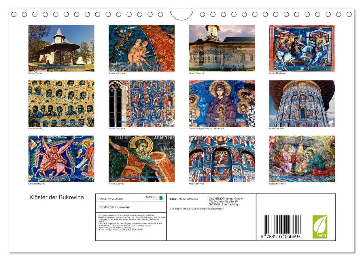 Bild: 9783516056693 | Klöster der Bukowina (Wandkalender 2026 DIN A4 quer), CALVENDO...