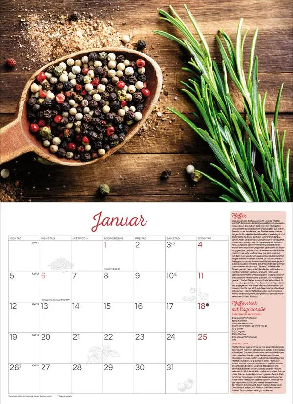 Bild: 9783731886693 | Kräuter und Gewürze 2026 | Verlag Korsch | Kalender | 13 S. | Deutsch