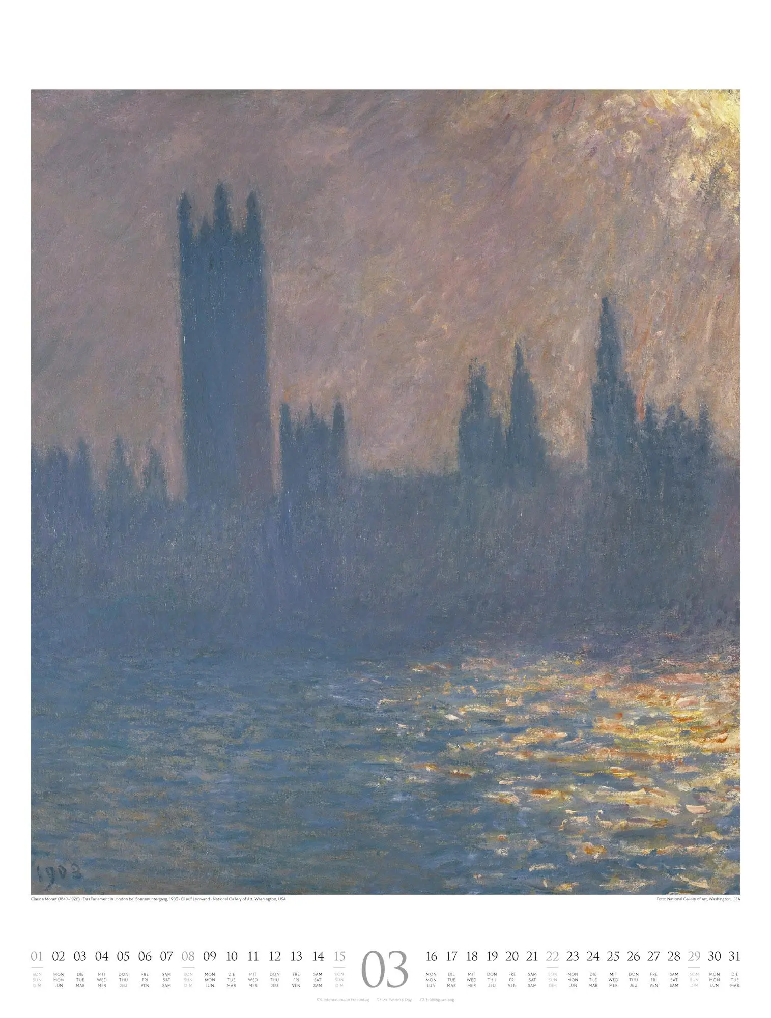 Bild: 9783838426693 | Claude Monet Kalender 2026 Wasser und Licht | Claude Monet | Kalender