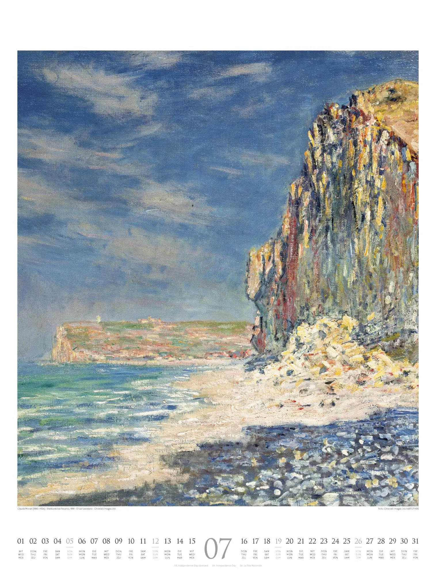 Bild: 9783838426693 | Claude Monet Kalender 2026 Wasser und Licht | Claude Monet | Kalender