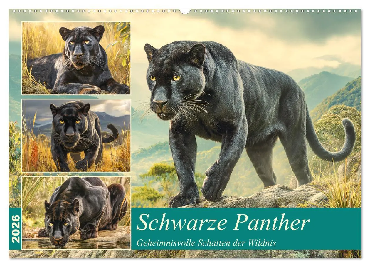 Cover: 9783457646793 | Schwarze Panther. Geheimnisvolle Schatten der Wildnis (Wandkalender...
