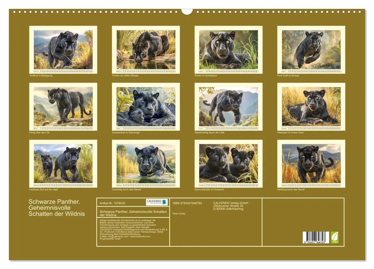 Bild: 9783457646793 | Schwarze Panther. Geheimnisvolle Schatten der Wildnis (Wandkalender...