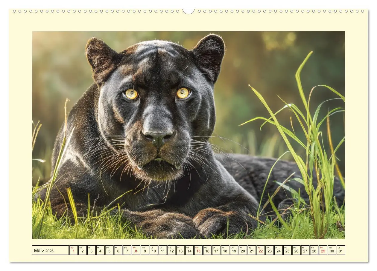 Bild: 9783457646793 | Schwarze Panther. Geheimnisvolle Schatten der Wildnis (Wandkalender...