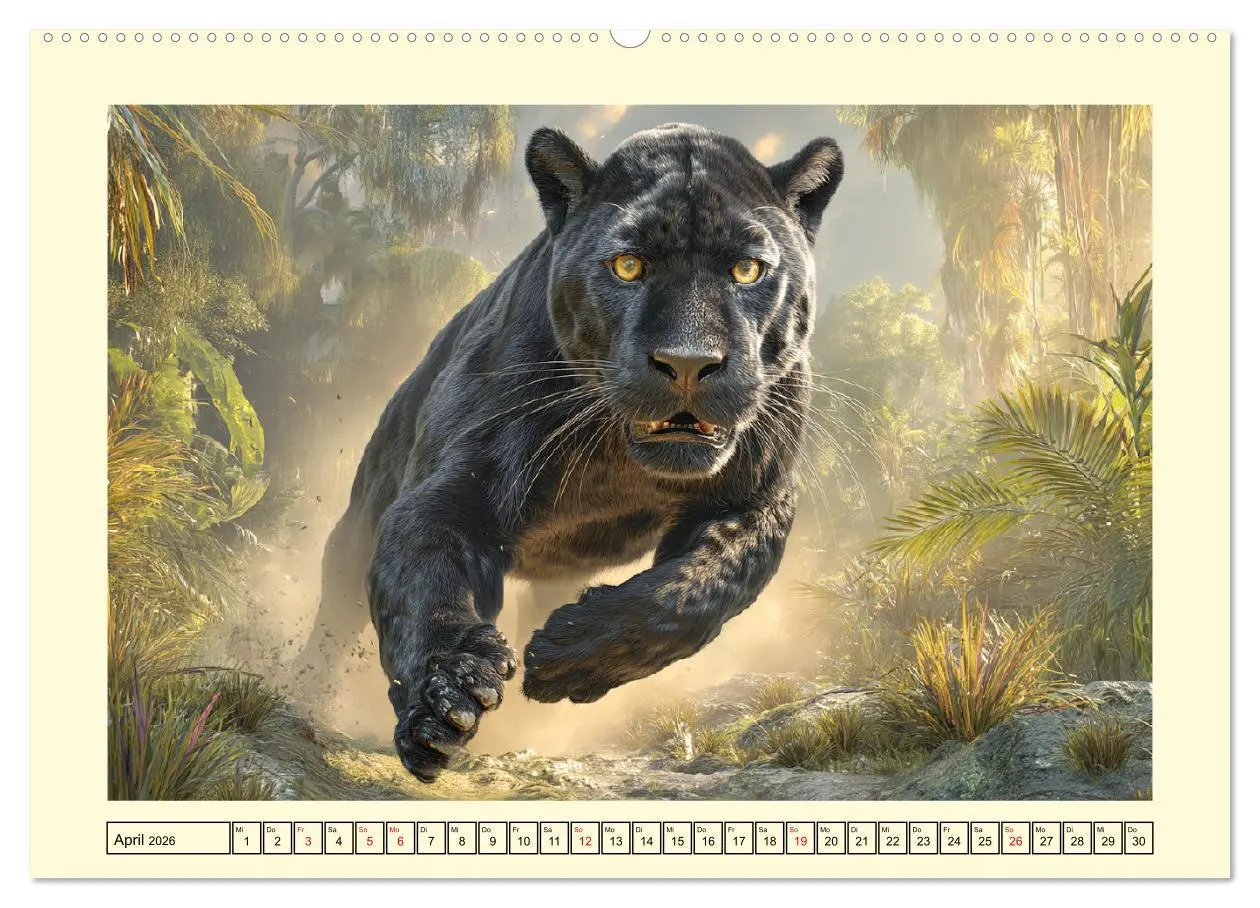 Bild: 9783457646793 | Schwarze Panther. Geheimnisvolle Schatten der Wildnis (Wandkalender...