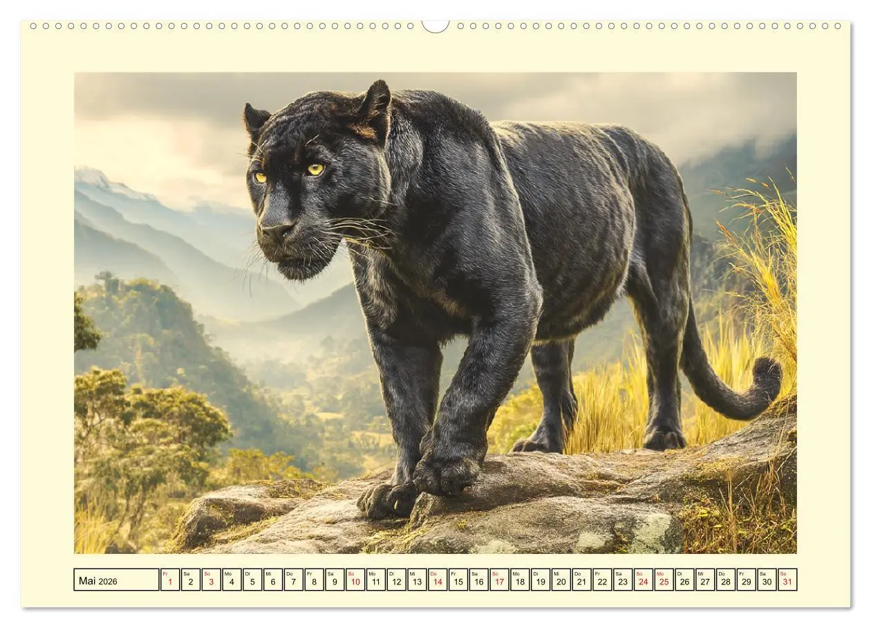Bild: 9783457646793 | Schwarze Panther. Geheimnisvolle Schatten der Wildnis (Wandkalender...