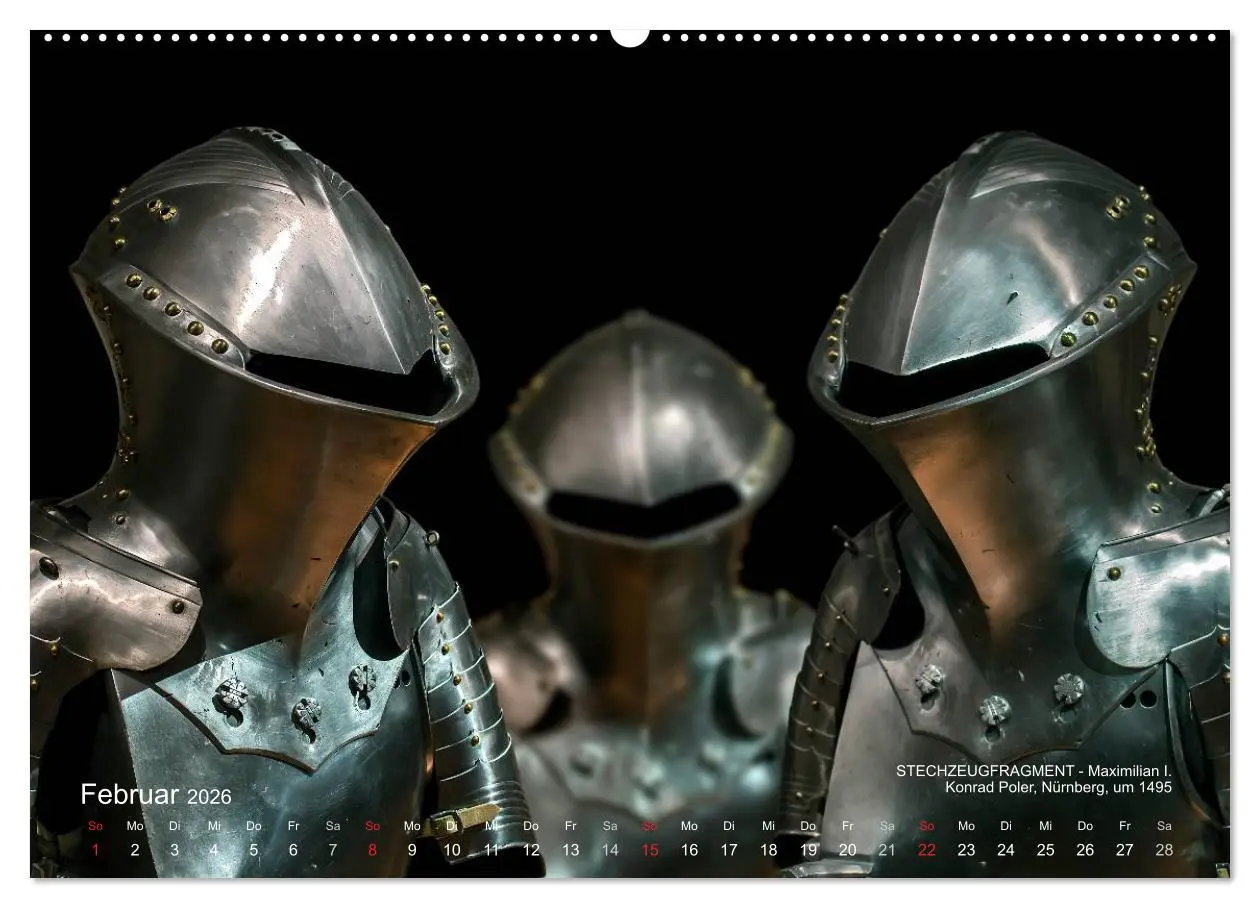 Bild: 9783457956793 | Historische Rüstungen und Waffen (Wandkalender 2026 DIN A2 quer),...