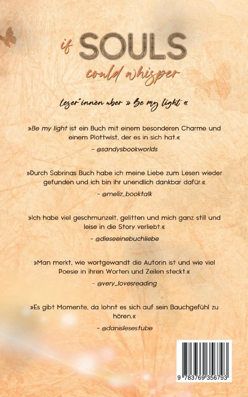 Rückseite: 9783769356793 | If souls could whisper | Sabrina Liska | Taschenbuch | 76 S. | Deutsch