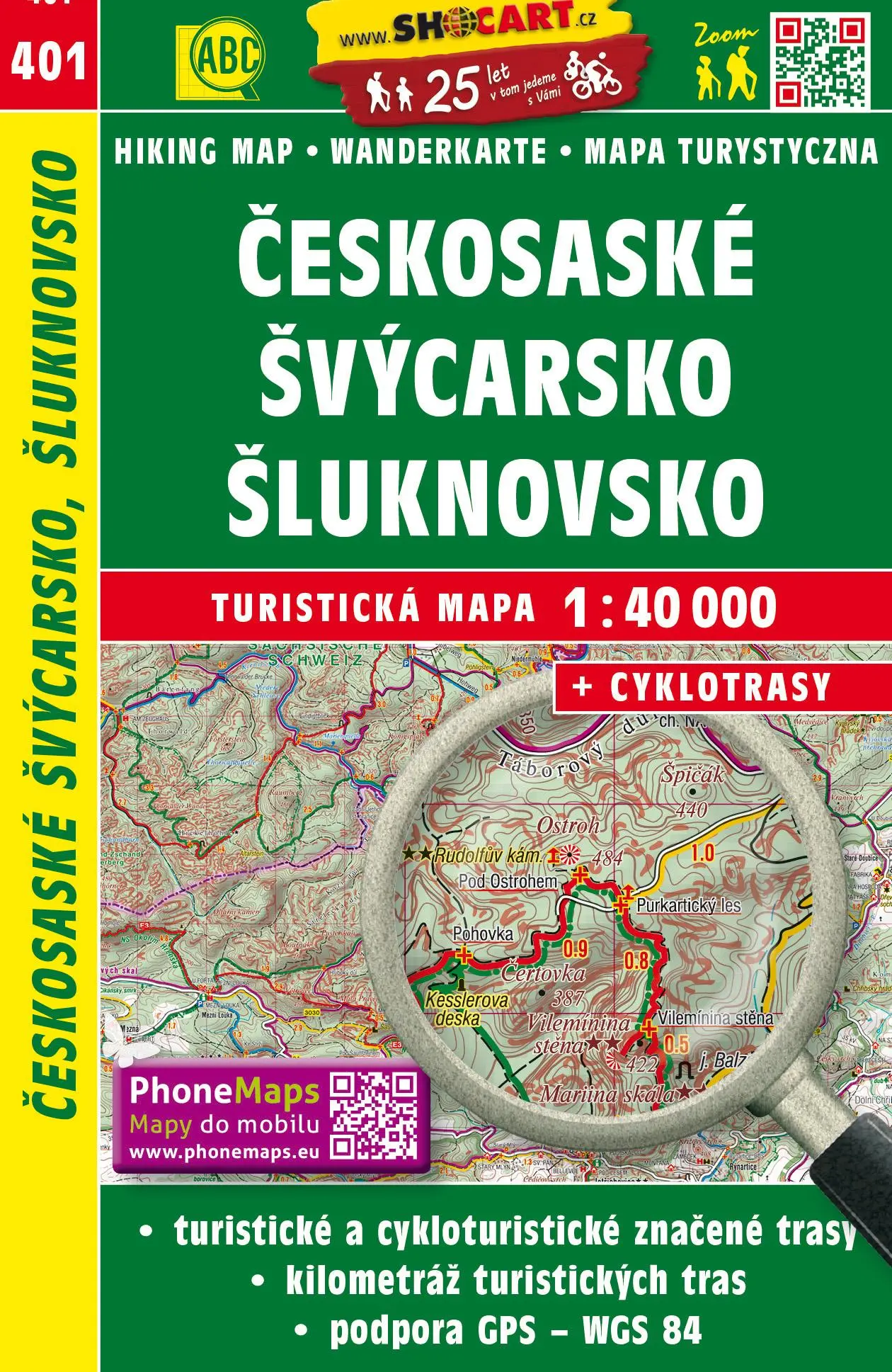 Cover: 9788072246793 | Wanderkarte Tschechien Ceskosaske Svycarsko, Sluknovsko 1 : 40 000