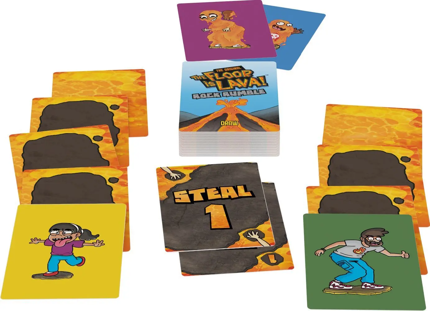 Bild: 8720077296893 | The Floor Is Lava - Lava Rush Card Game 12L | Spiel | In Karton | 2024