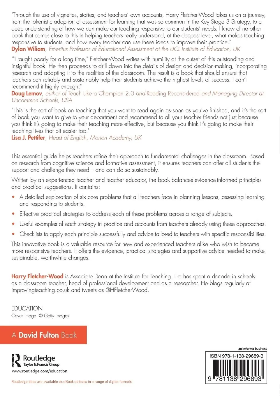 Rückseite: 9781138296893 | Responsive Teaching | Harry Fletcher-Wood | Taschenbuch | Englisch