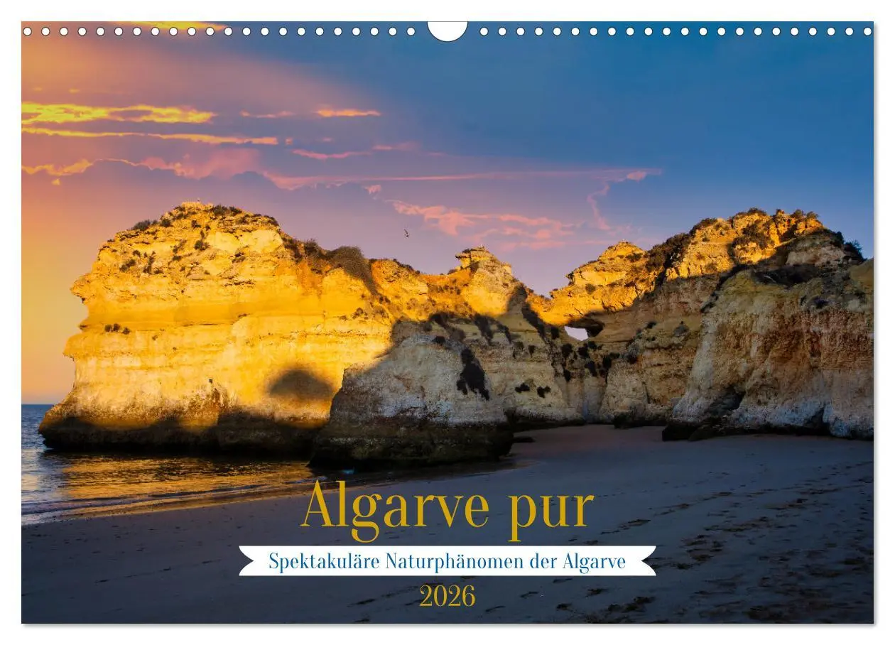Cover: 9783457496893 | Algarve pur (Wandkalender 2026 DIN A3 quer), CALVENDO Monatskalender