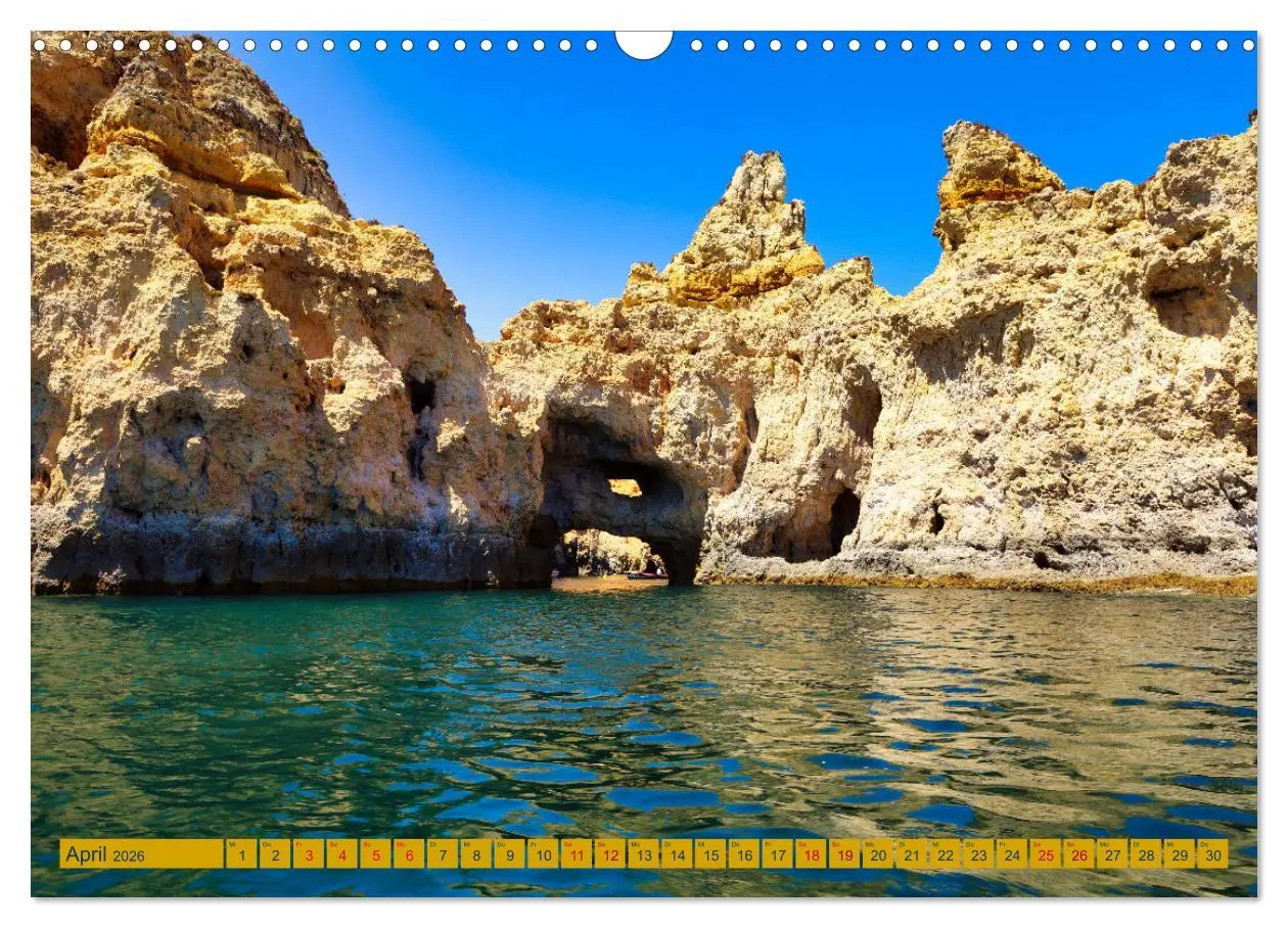 Bild: 9783457496893 | Algarve pur (Wandkalender 2026 DIN A3 quer), CALVENDO Monatskalender