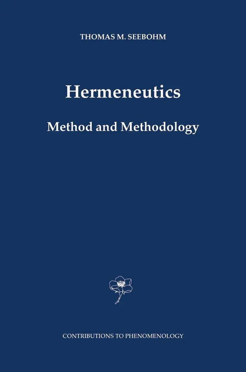 Cover: 9789048166893 | Hermeneutics. Method and Methodology | Thomas M Seebohm | Taschenbuch