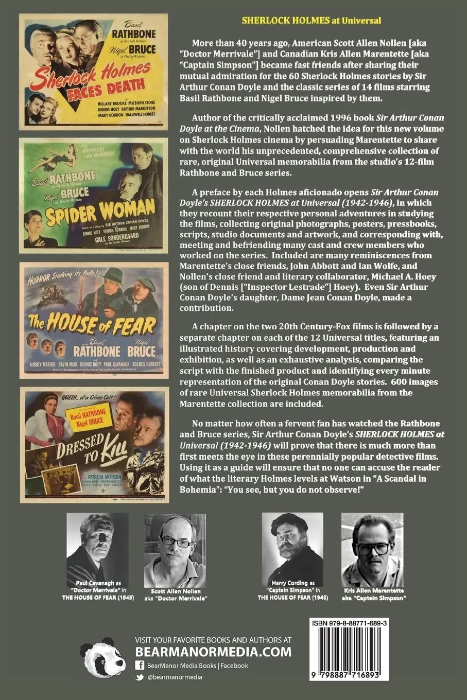 Rückseite: 9798887716893 | Sherlock Holmes at Universal (1942-1946) Volume 1 | Nollen (u. a.)