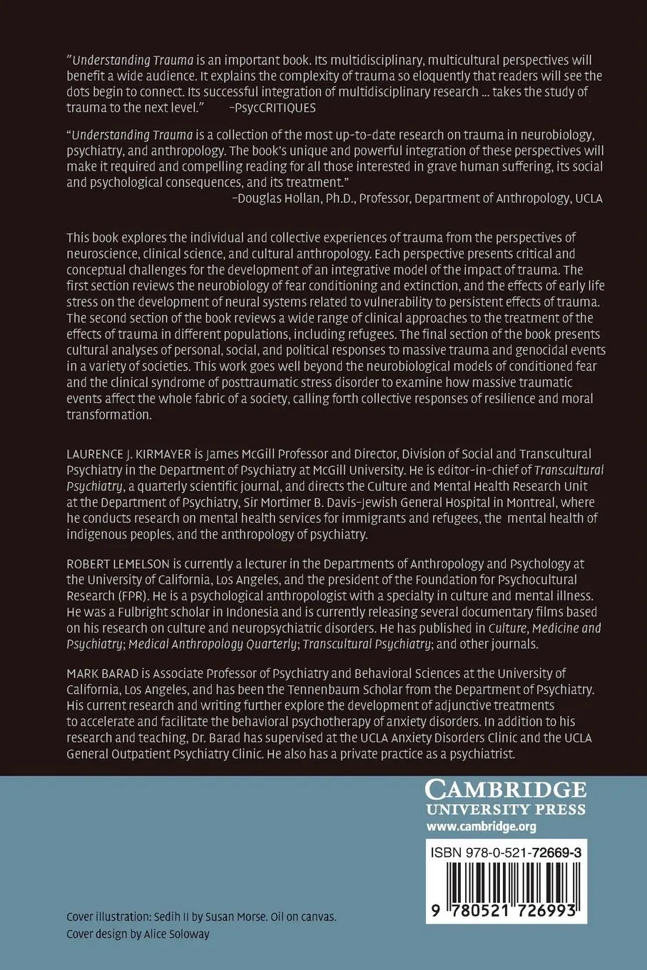 Rückseite: 9780521726993 | Understanding Trauma | Laurence J. Kirmayer (u. a.) | Taschenbuch