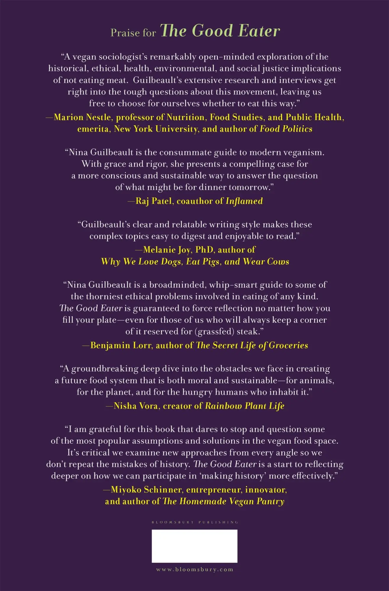 Rückseite: 9781635576993 | The Good Eater | A Vegan's Search for the Future of Food | Guilbeault