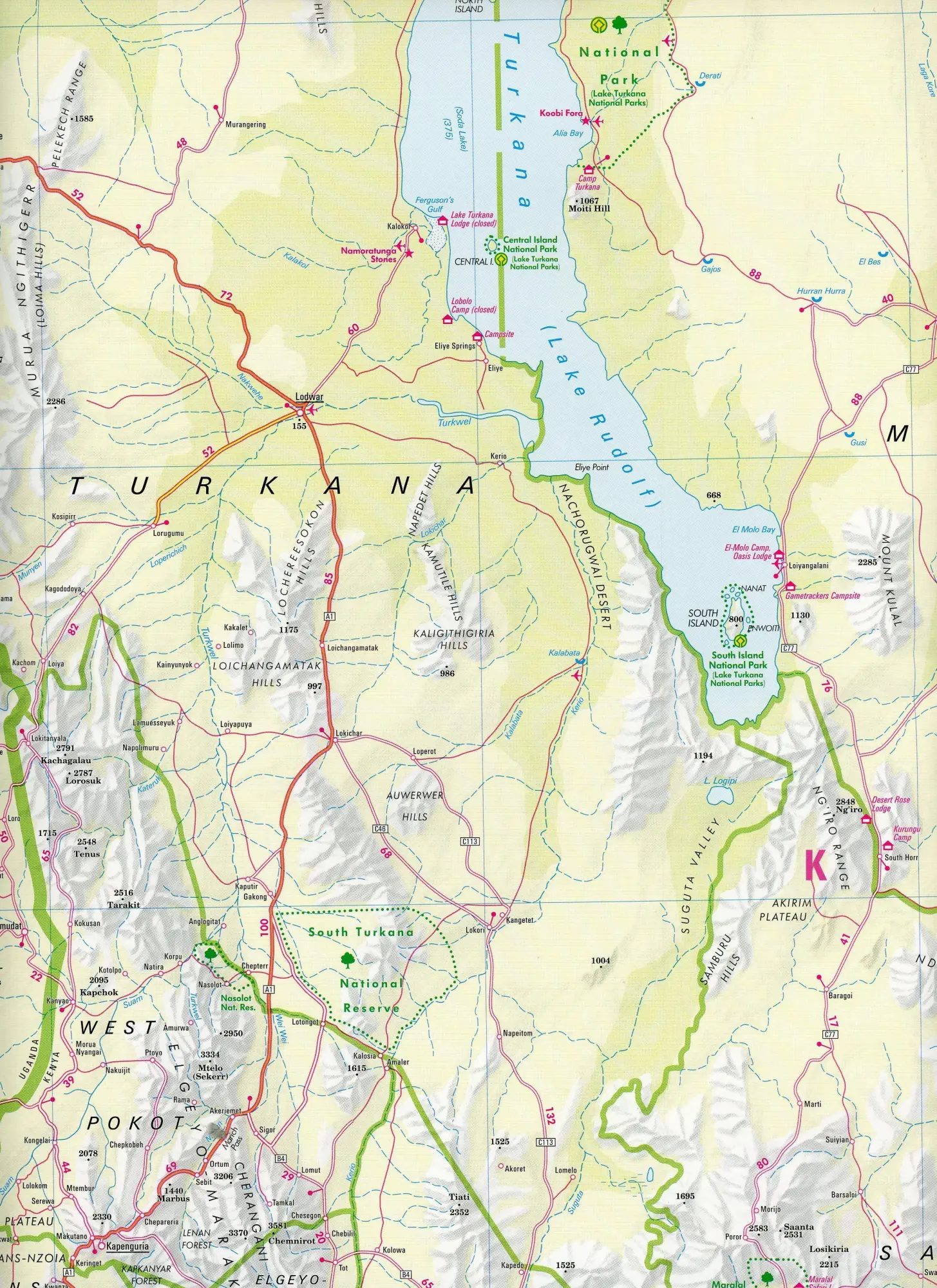 Bild: 9783865746993 | Nelles Map Landkarte Kenya - Serengeti (Tanzania), Kenia -...