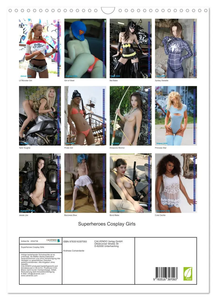 Bild: 9783516397093 | Superheroes Cosplay Girls (Wandkalender 2026 DIN A3 hoch), CALVENDO...