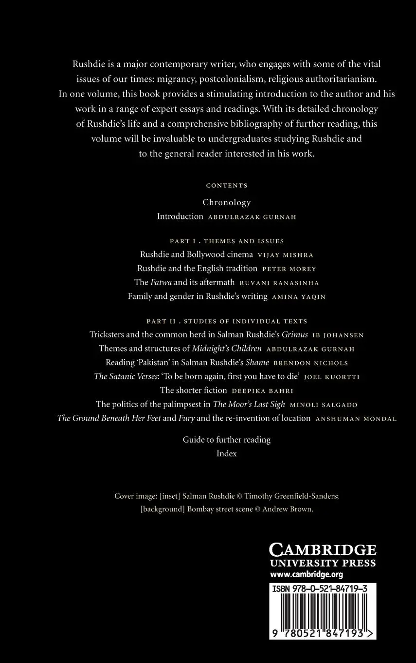 Rückseite: 9780521847193 | The Cambridge Companion to Salman Rushdie | Abdulrazak Gurnah | Buch