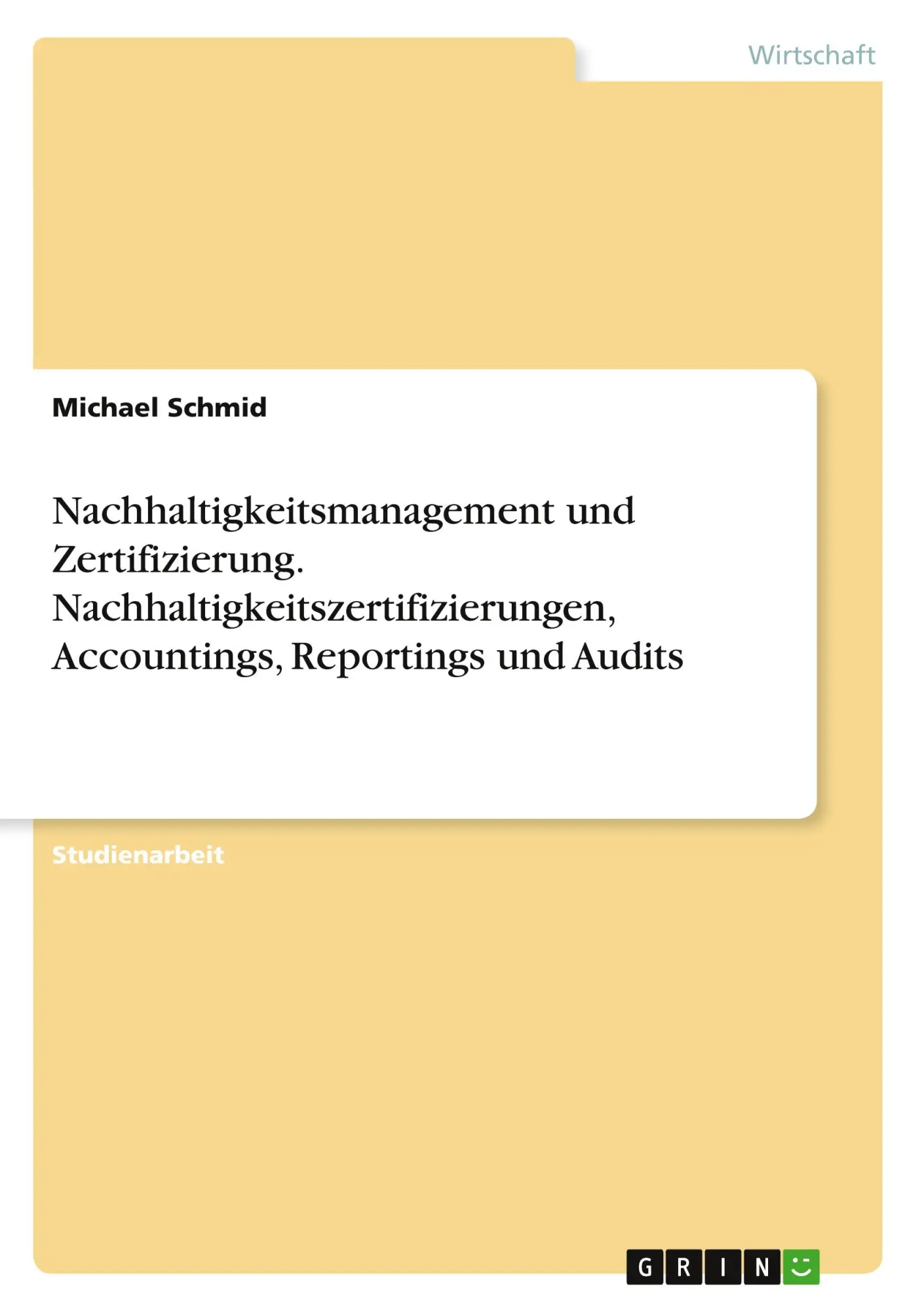 Cover: 9783346867193 | Nachhaltigkeitsmanagement und Zertifizierung....