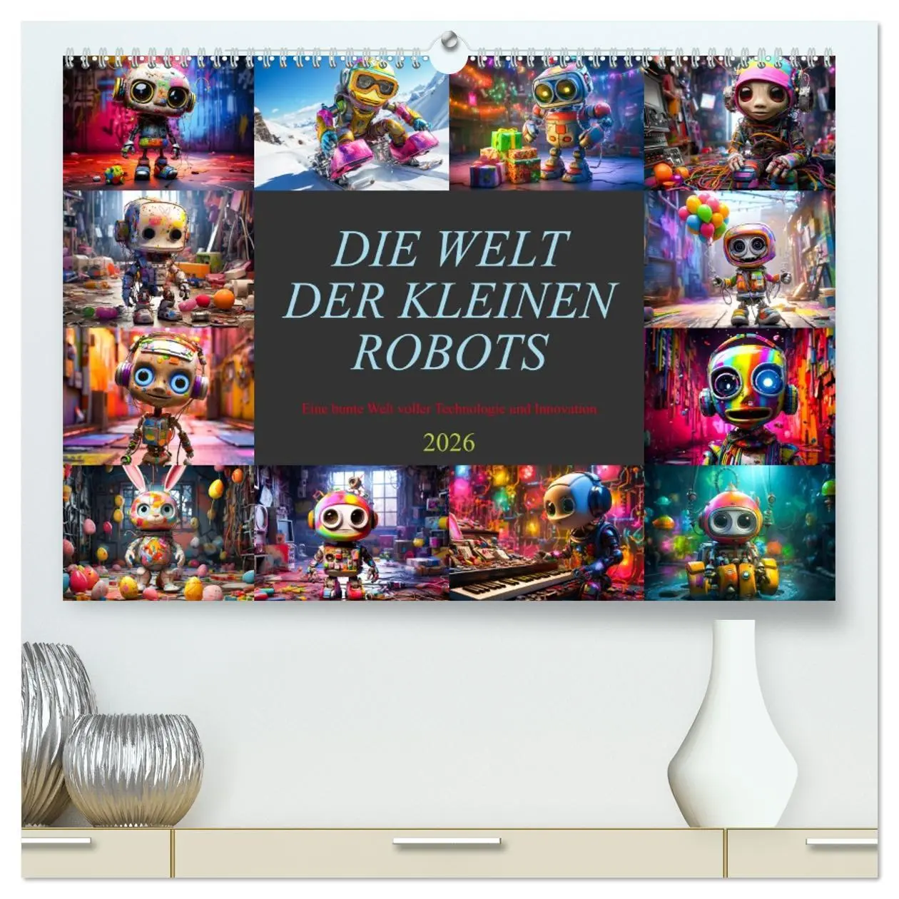 Cover: 9783457507193 | Die Welt der kleinen Robots (hochwertiger Premium Wandkalender 2026...