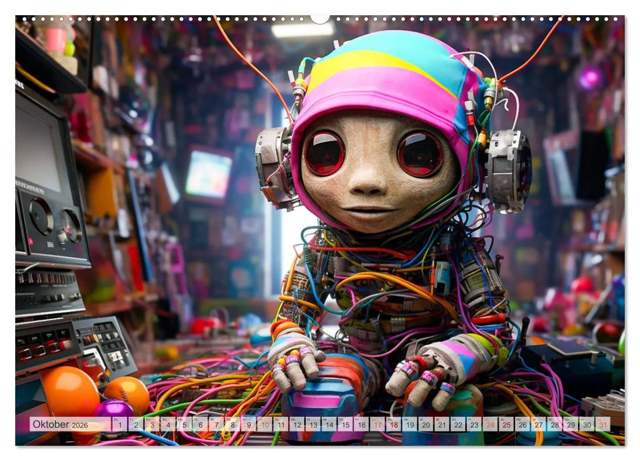 Bild: 9783457507193 | Die Welt der kleinen Robots (hochwertiger Premium Wandkalender 2026...