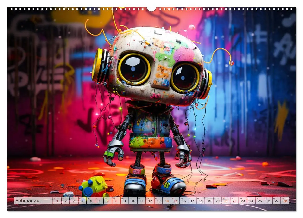 Bild: 9783457507193 | Die Welt der kleinen Robots (hochwertiger Premium Wandkalender 2026...