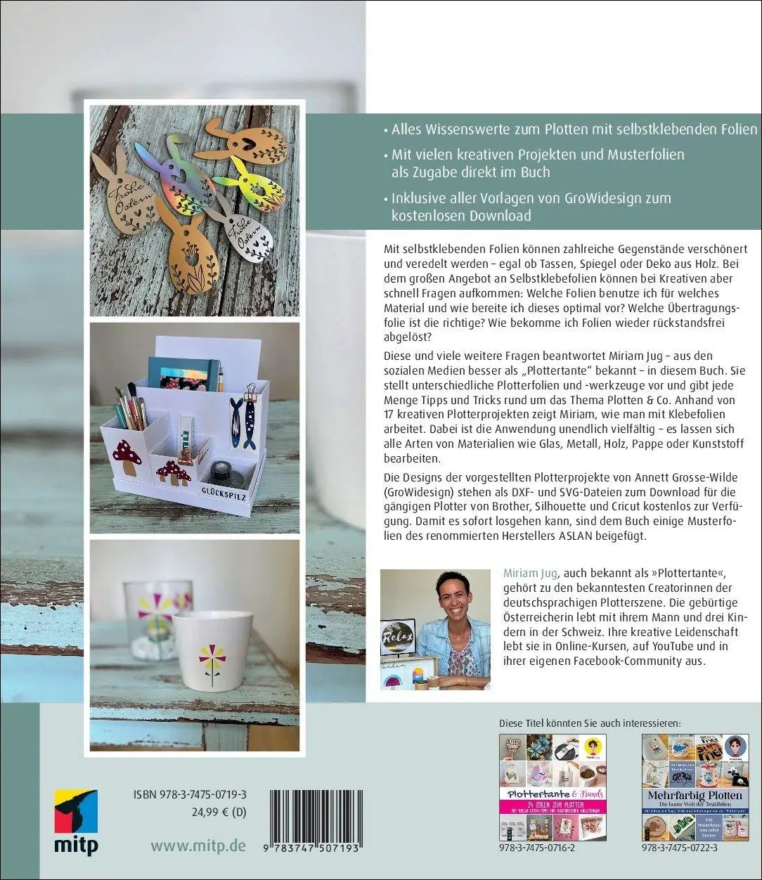 Rückseite: 9783747507193 | Plotten mit Vinylfolie | Miriam Jug | Buch | mitp Kreativ | 88 S.