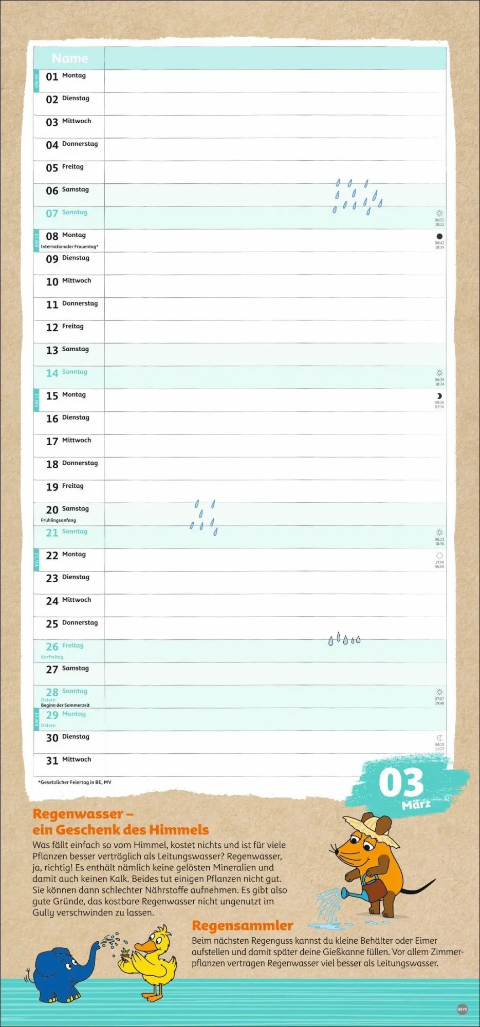 Bild: 9783756417193 | Nachhaltig Planen mit der Maus 2027 | Kalender | 15 S. | Deutsch