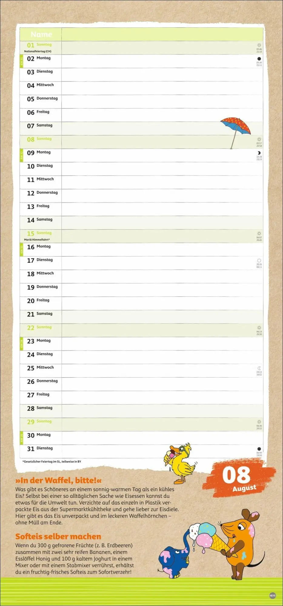 Bild: 9783756417193 | Nachhaltig Planen mit der Maus 2027 | Kalender | 15 S. | Deutsch