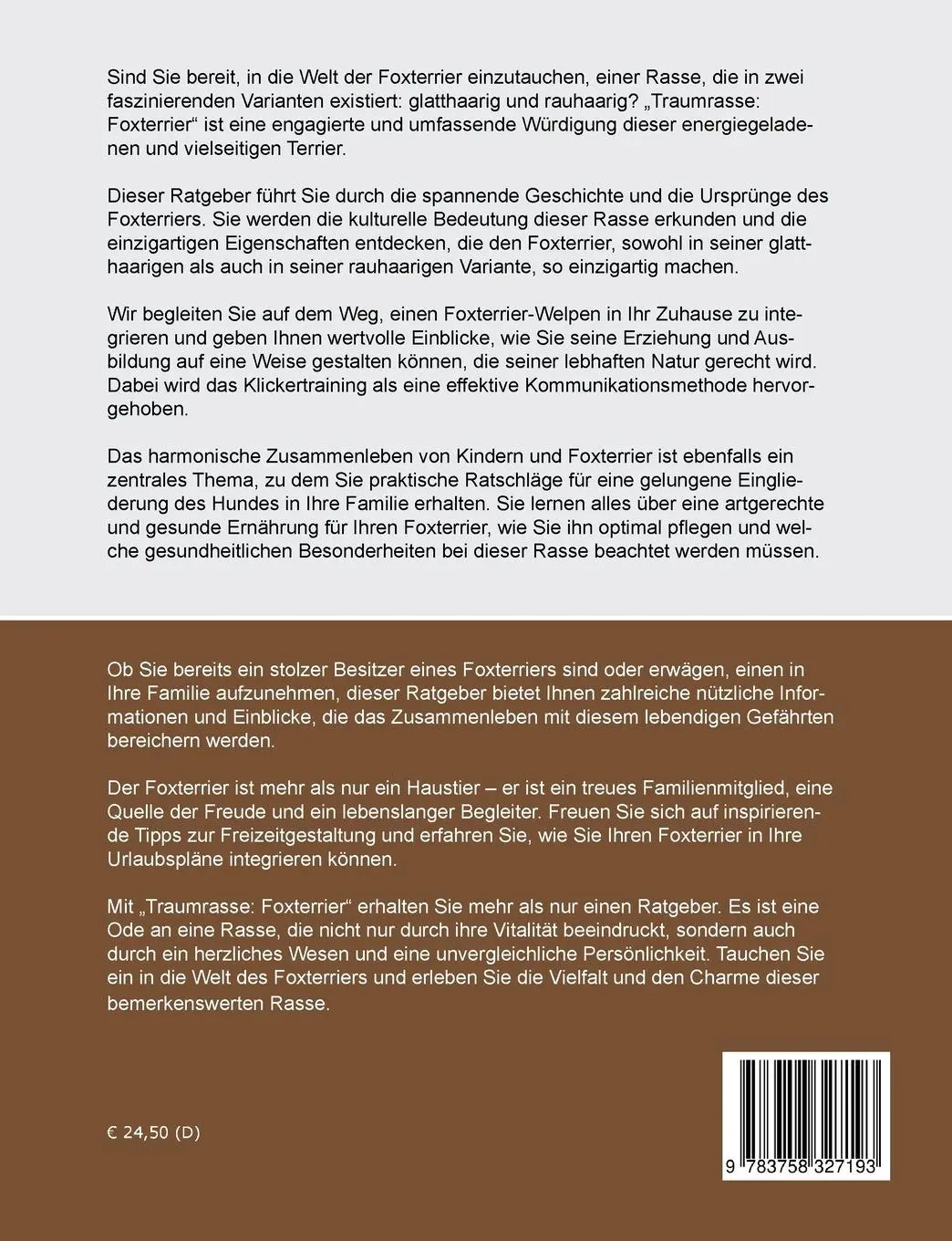 Rückseite: 9783758327193 | Traumrasse Foxterrier | Jens Koppel | Taschenbuch | 192 S. | Deutsch