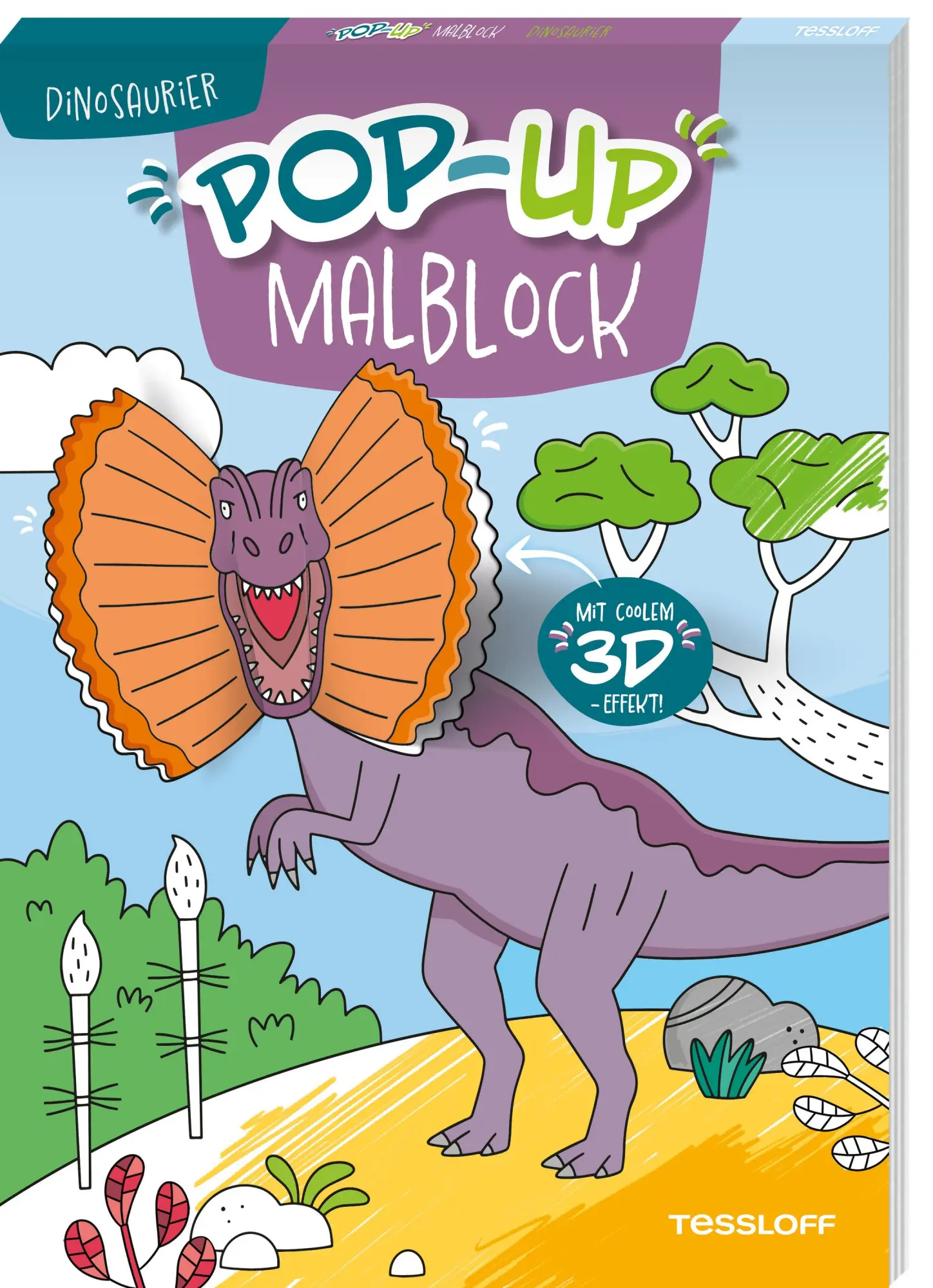 Cover: 9783788647193 | Pop-up Malblock. Dinosaurier | Ausmalen mit 3D-Effekt | Anja Boretzki