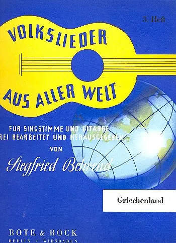 Cover: 9790202507193 | Volkslieder aus aller Welt | Griechenland | Buch | Bote und Bock