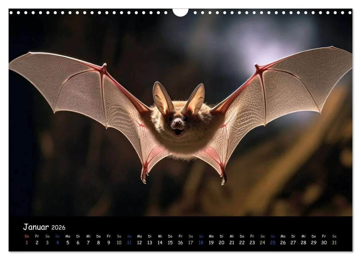Bild: 9783457357293 | Fledermäuse - kleine Vampire (Wandkalender 2026 DIN A3 quer),...