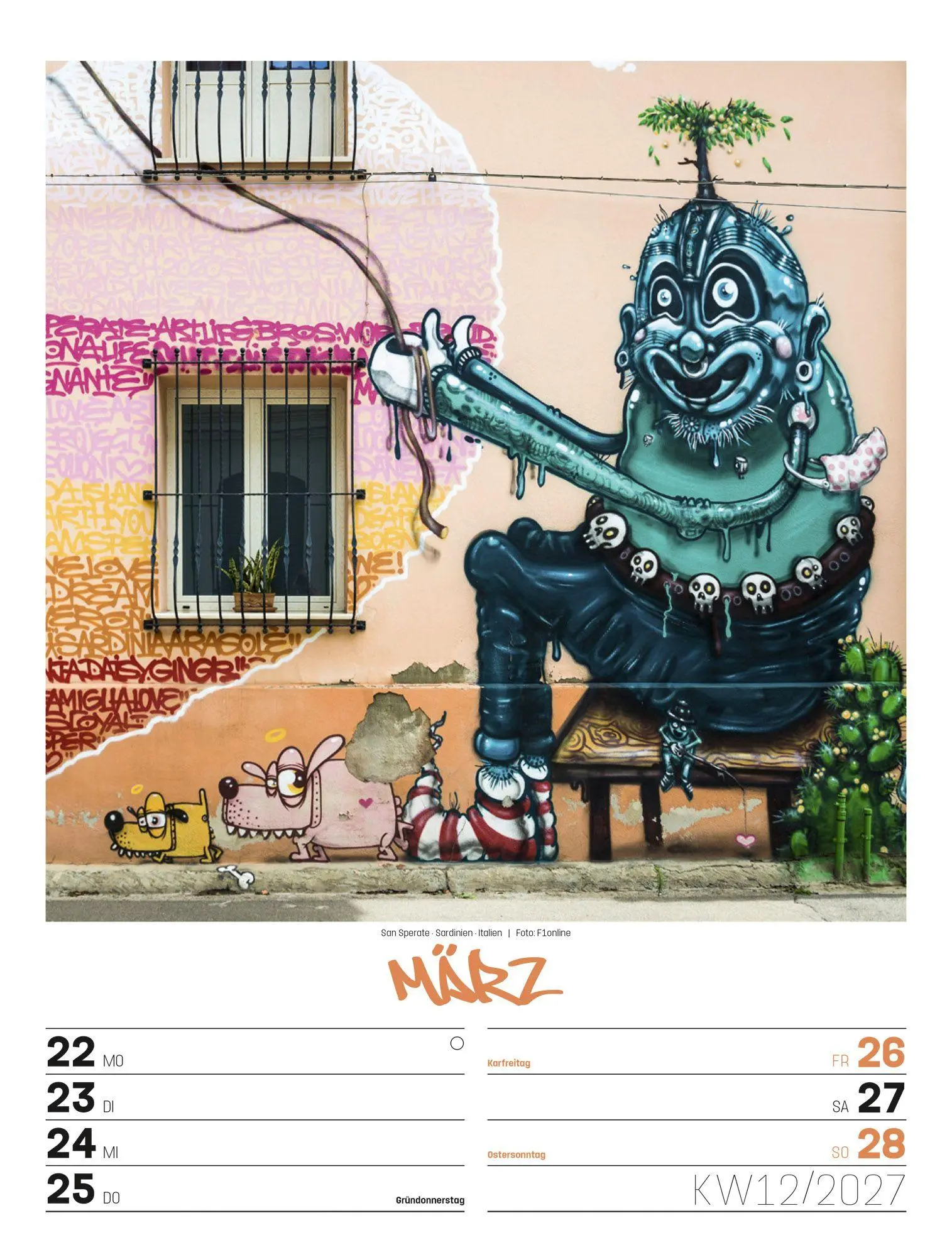 Bild: 9783838437293 | Street Art Wochenplaner Kalender 2027 | Ackermann Kunstverlag GmbH