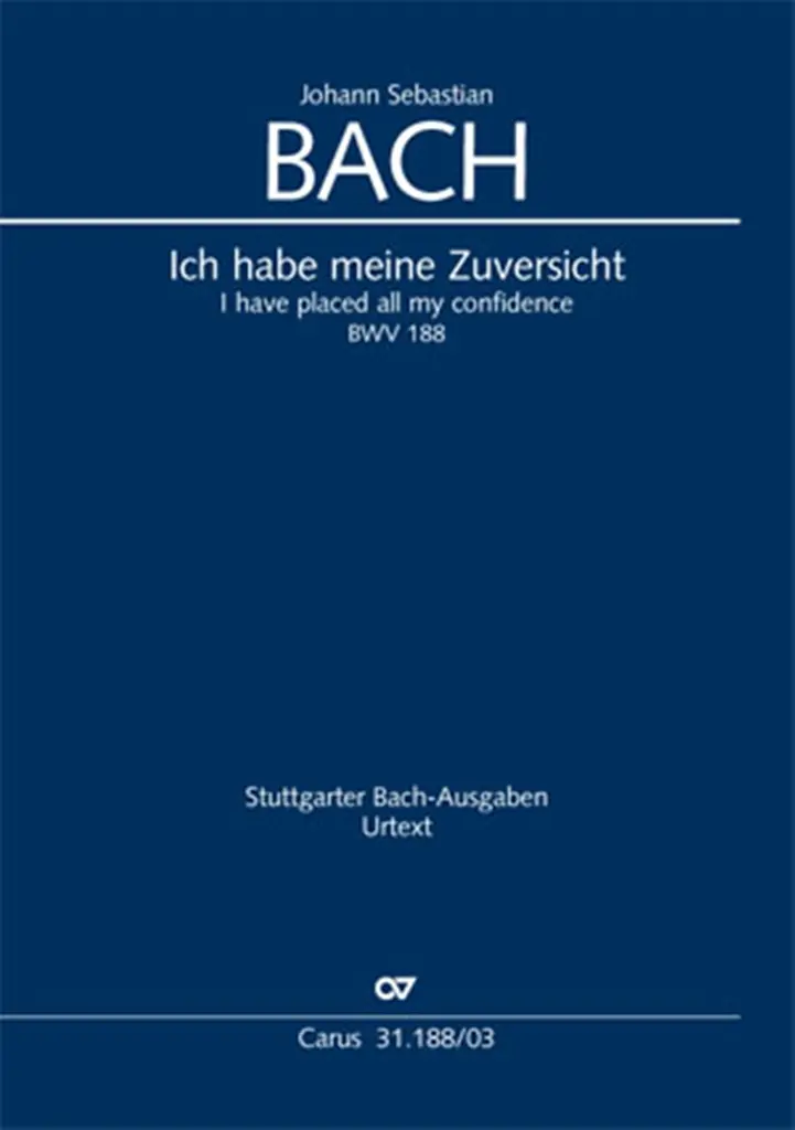 Cover: 9790007187293 | Ich Habe Meine Zuversicht | Johann Sebastian Bach | Klavierauszug