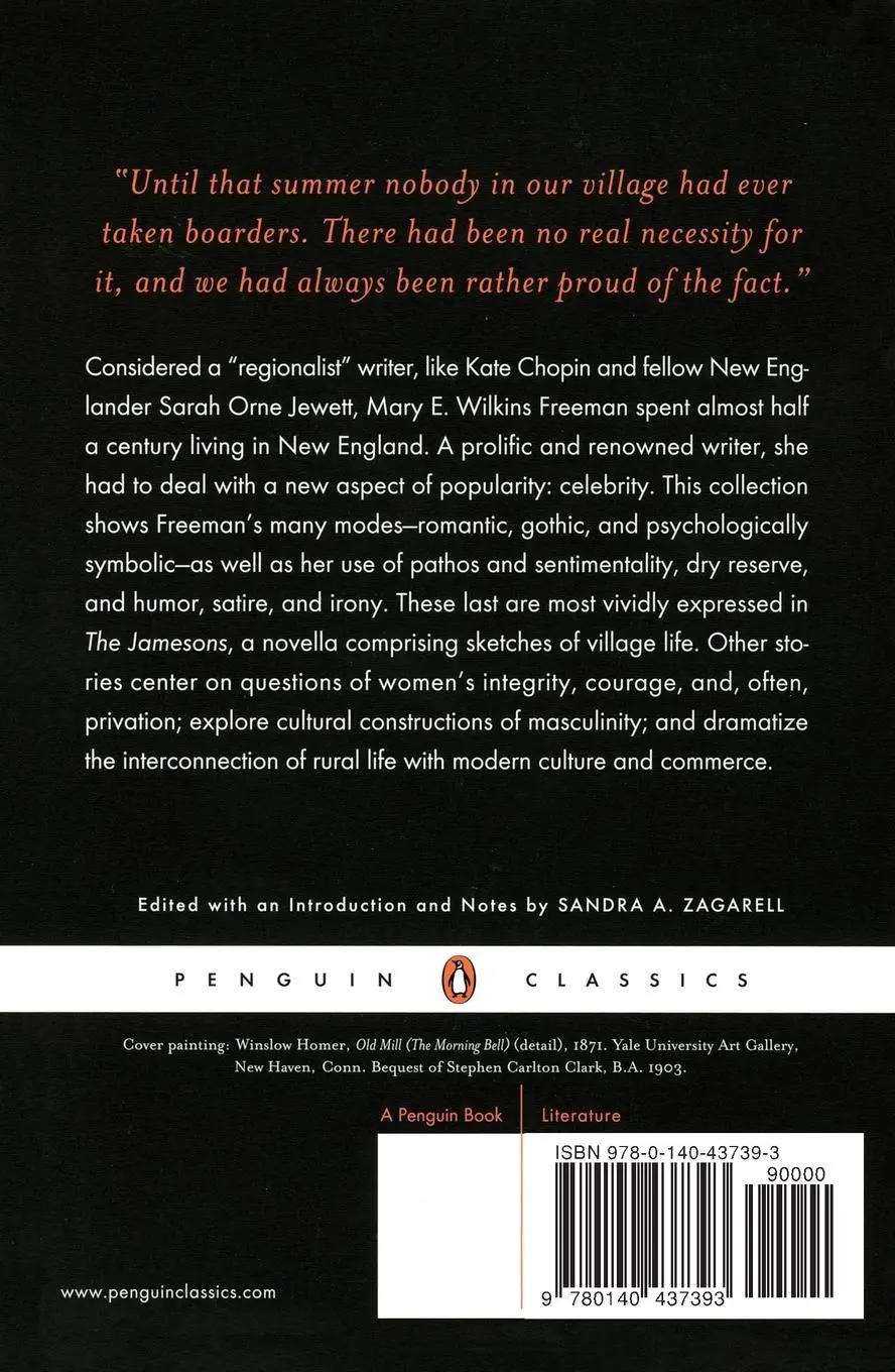 Rückseite: 9780140437393 | A New-England Nun | And Other Stories | Mary E. Wilkins Freeman | Buch