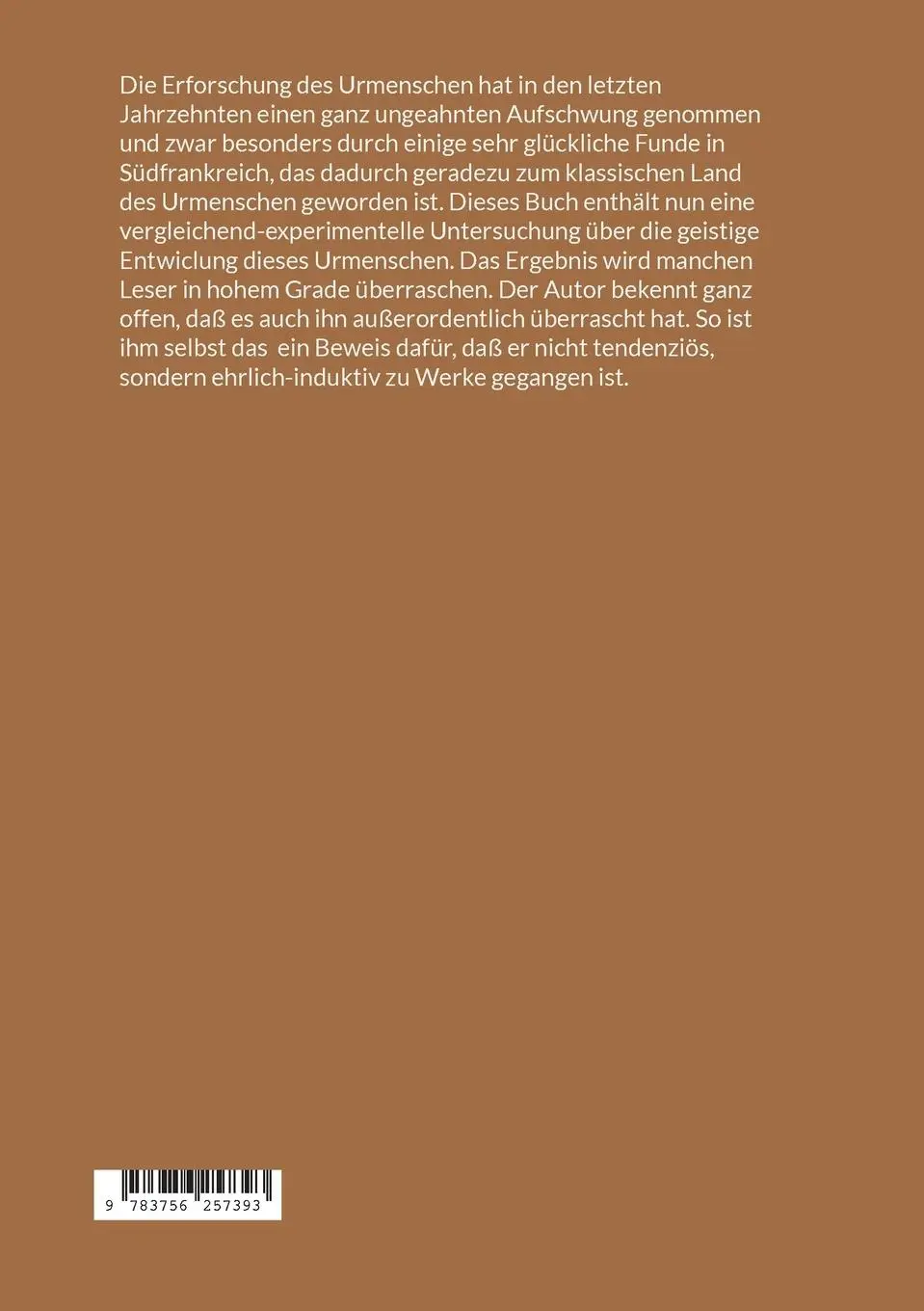 Rückseite: 9783756257393 | Das geistige Erwachen des Urmenschen | Eberhard Dennert | Taschenbuch