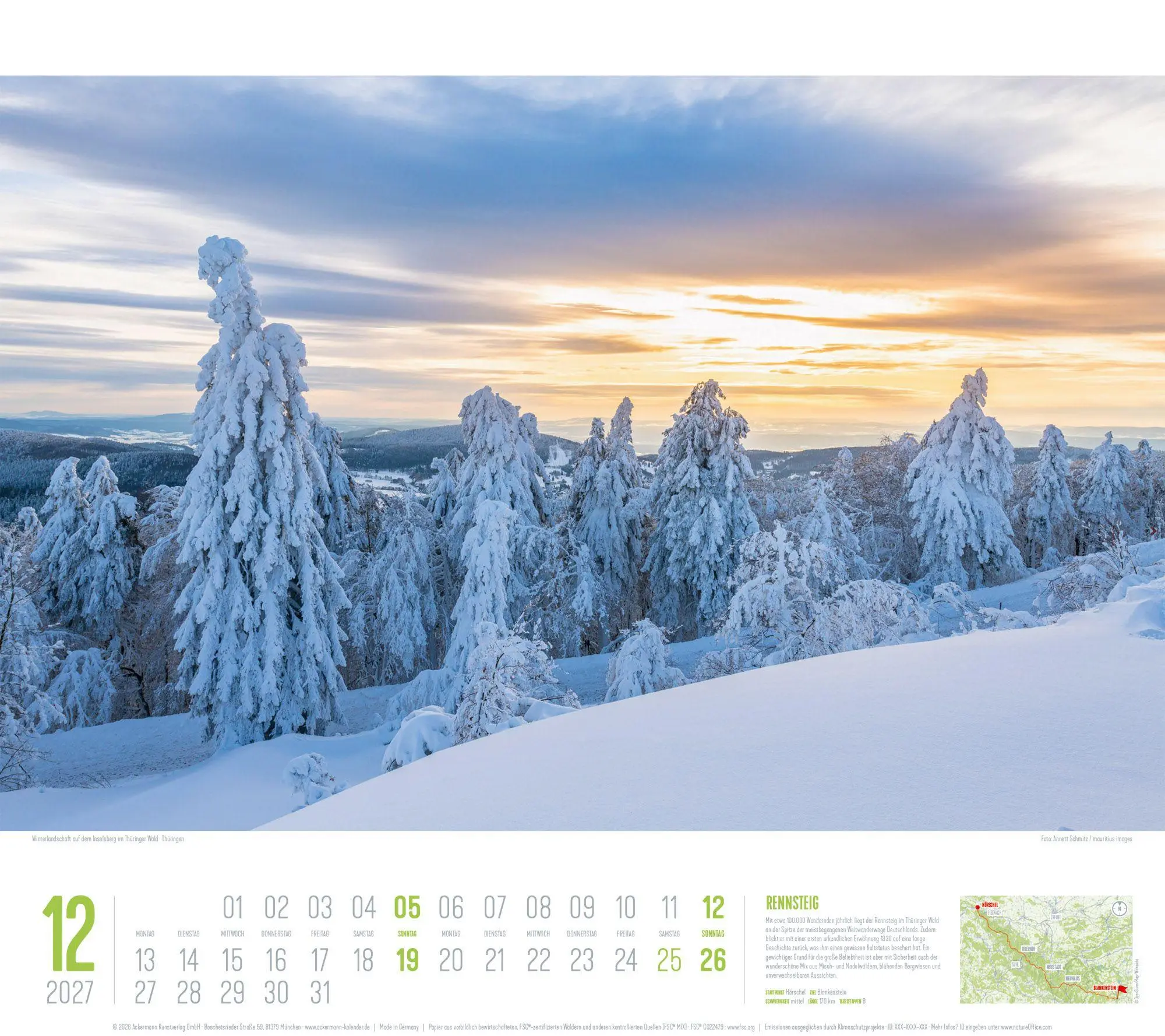 Bild: 9783838427393 | Deutschland Wanderland Kalender 2027 Die schönsten Wanderwege | GmbH