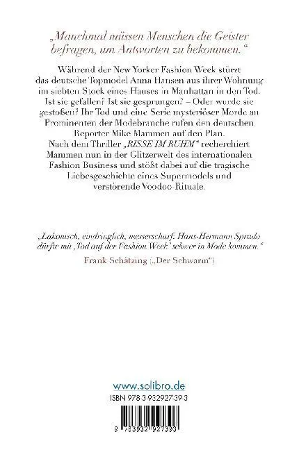 Bild: 9783932927393 | Tod auf der Fashion Week | Roman | Hans-Hermann Sprado | Buch | 384 S.