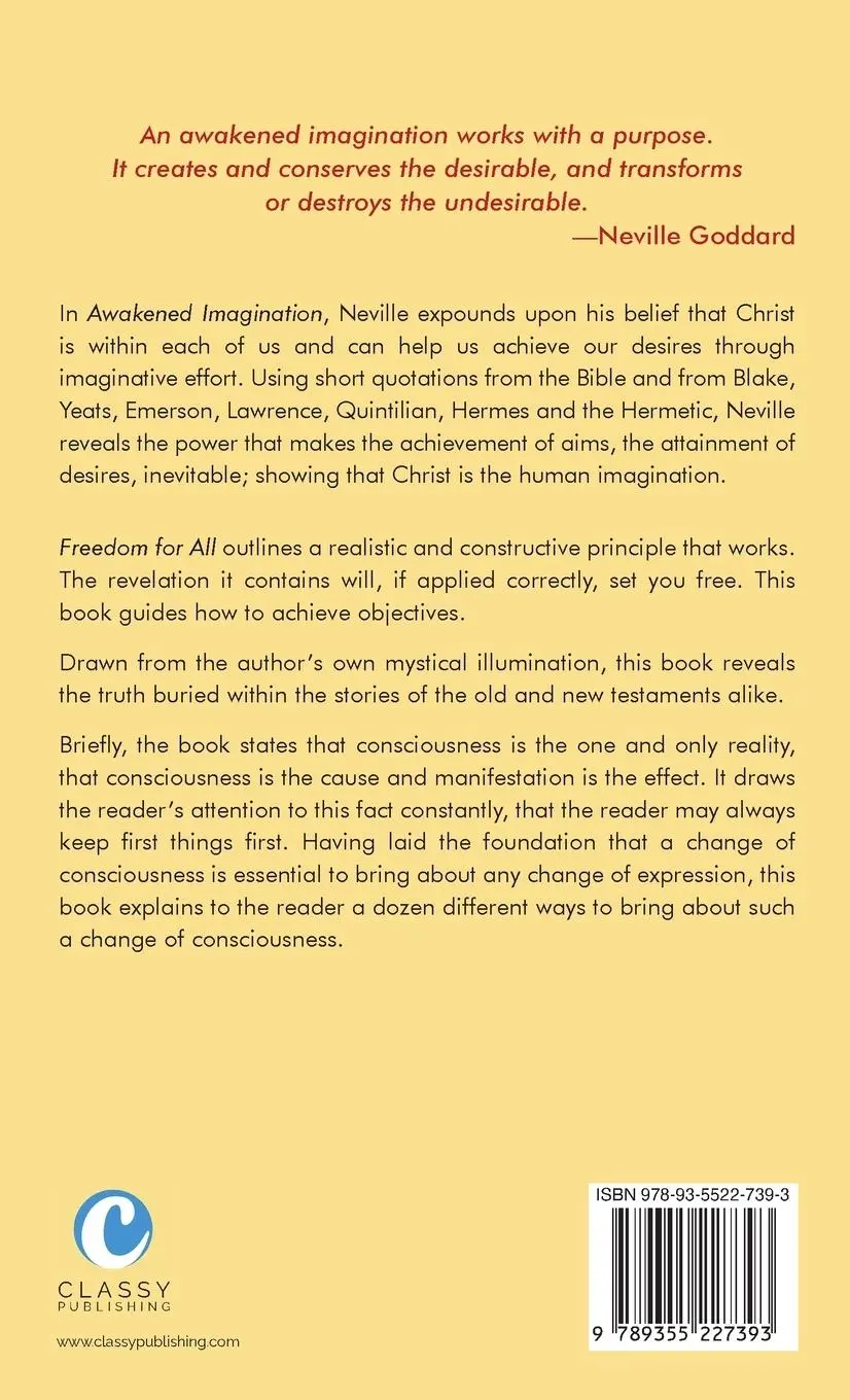 Rückseite: 9789355227393 | Awakened Imagination and Freedom for All | Neville Goddard | Buch