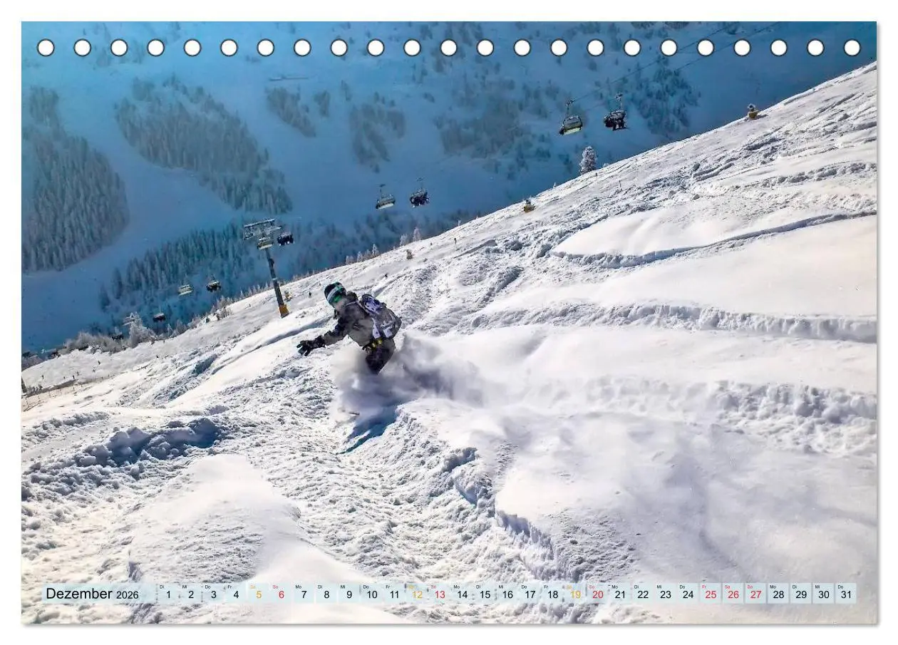 Bild: 9783516047493 | Snowboarden - ein Stück Freiheit (Tischkalender 2026 DIN A5 quer),...