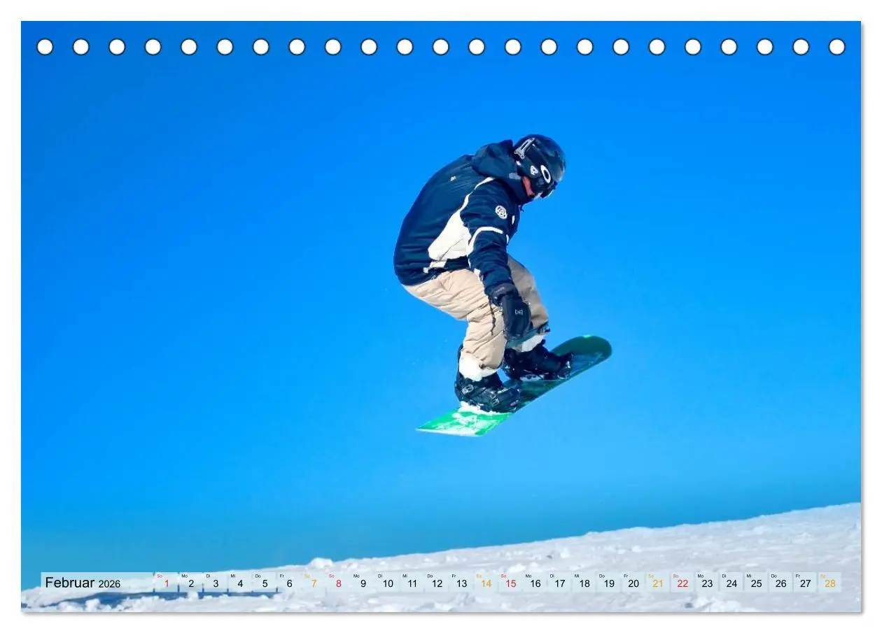 Bild: 9783516047493 | Snowboarden - ein Stück Freiheit (Tischkalender 2026 DIN A5 quer),...