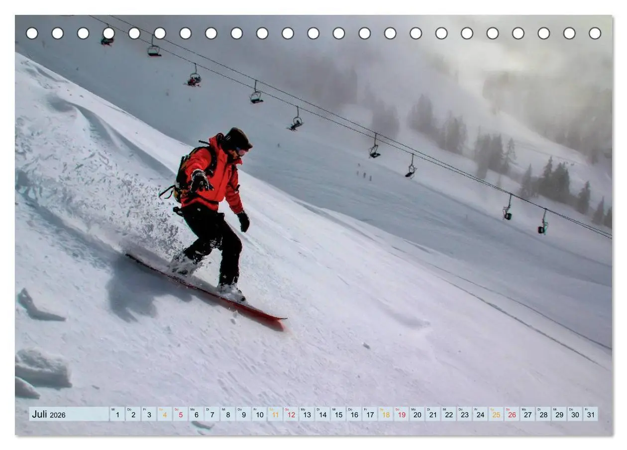 Bild: 9783516047493 | Snowboarden - ein Stück Freiheit (Tischkalender 2026 DIN A5 quer),...