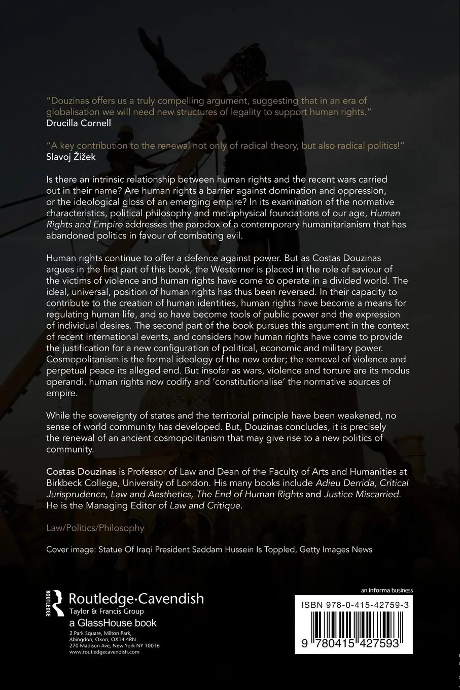 Rückseite: 9780415427593 | Human Rights and Empire | The Political Philosophy of Cosmopolitanism