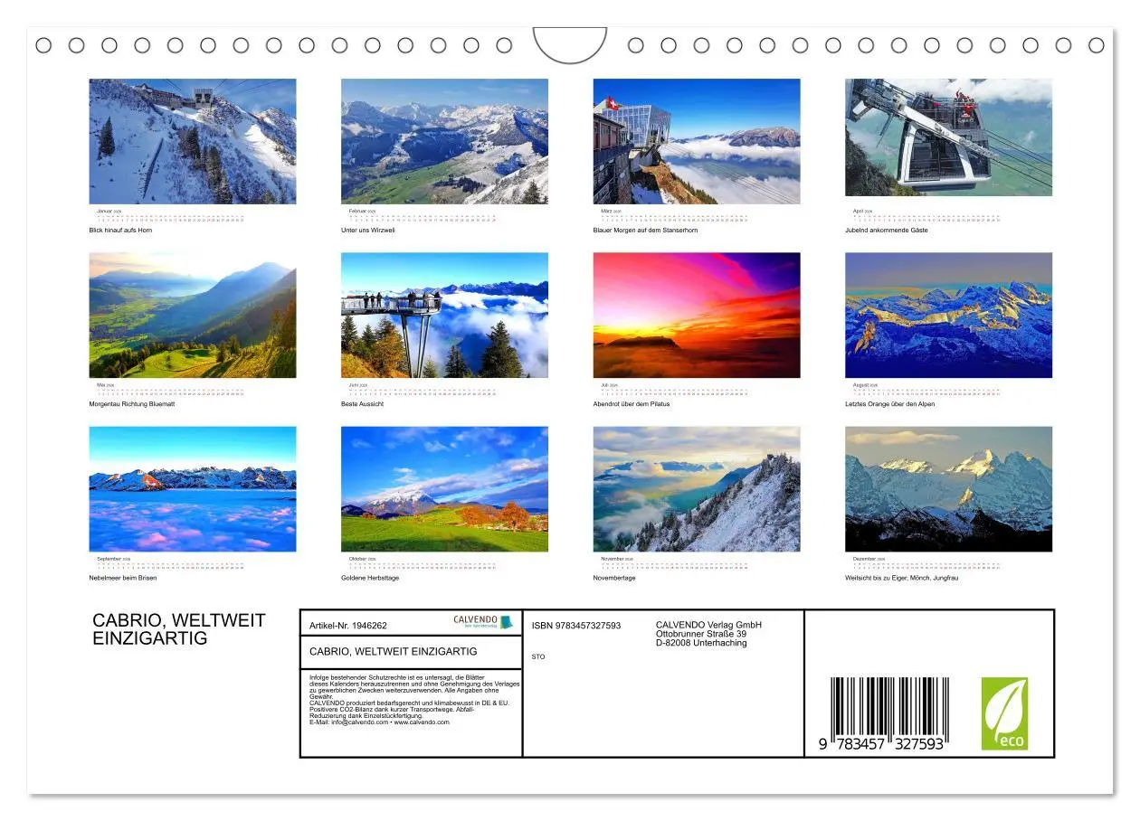 Bild: 9783457327593 | CABRIO, WELTWEIT EINZIGARTIG (Wandkalender 2026 DIN A4 quer),...